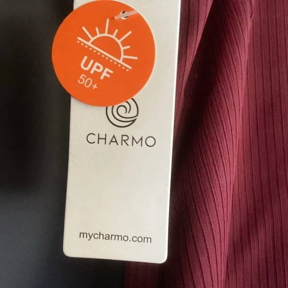 Charmo Ribbed Racerback Womens One Piece Bathing Suit - Picture 5 of 9